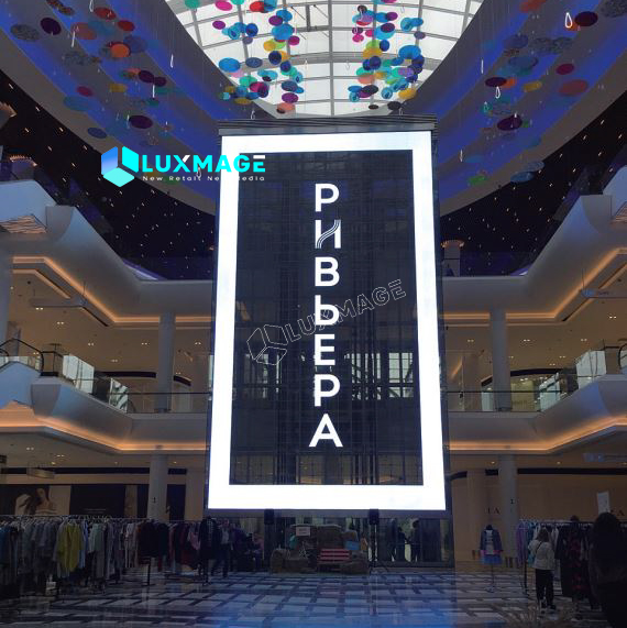 transparent LED screen for shopping malls