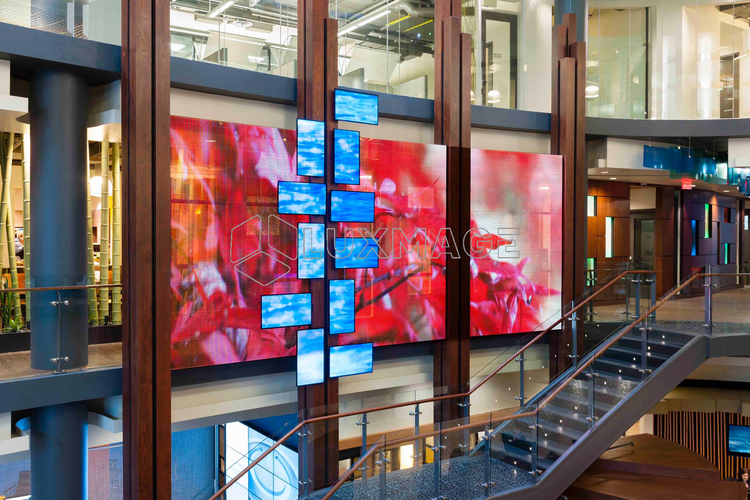  using transparent LED screens