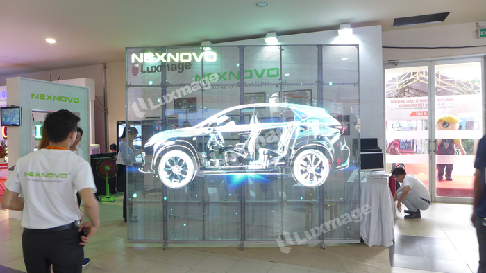  transparent LED display shines at VIETAD