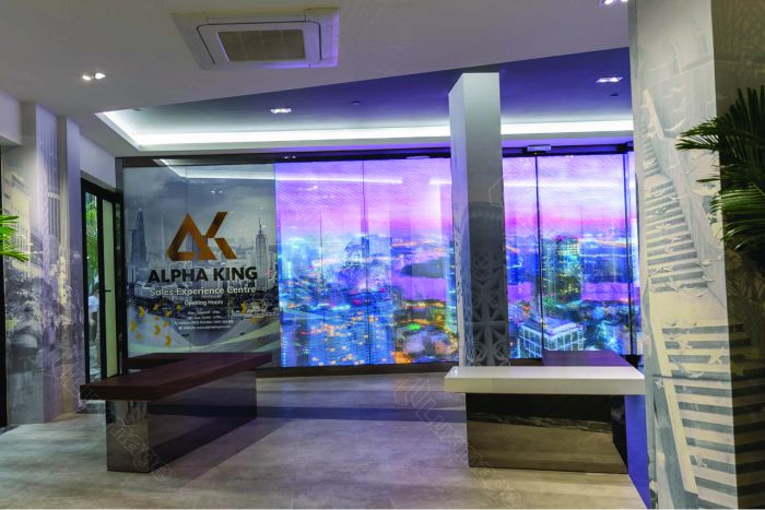 Automatic transparent led door - traditional automatic door replacement solution