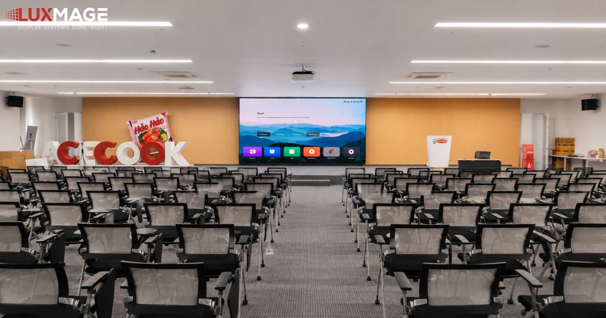 Cấu trúc một hệ thống màn hình LED hội trường hoàn chỉnh.