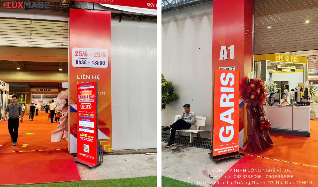 ​Luxmage chuyên cho thuê standee điện tử tại TPHCM, Standee giá rẻ uy tín 