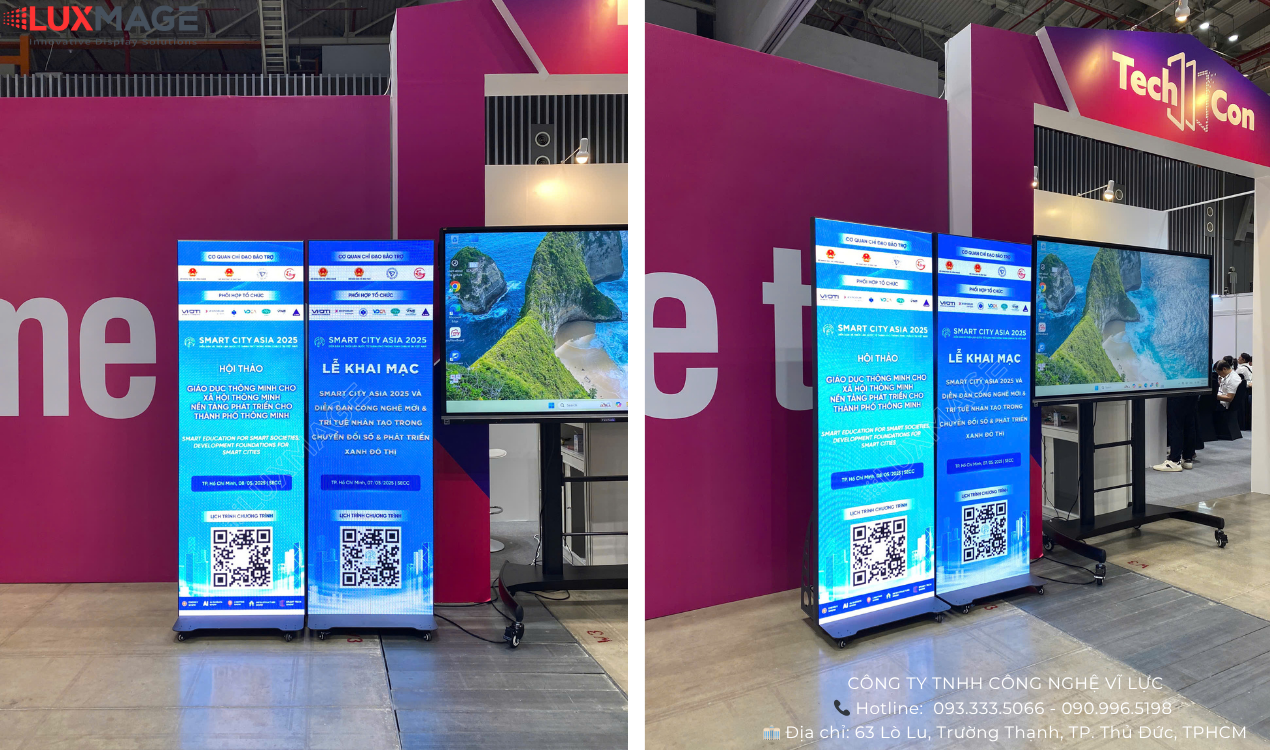  standee LED kỹ thuật số để hiển thị hình ảnh – video – thông điệp quảng cáo chuyên nghiệp