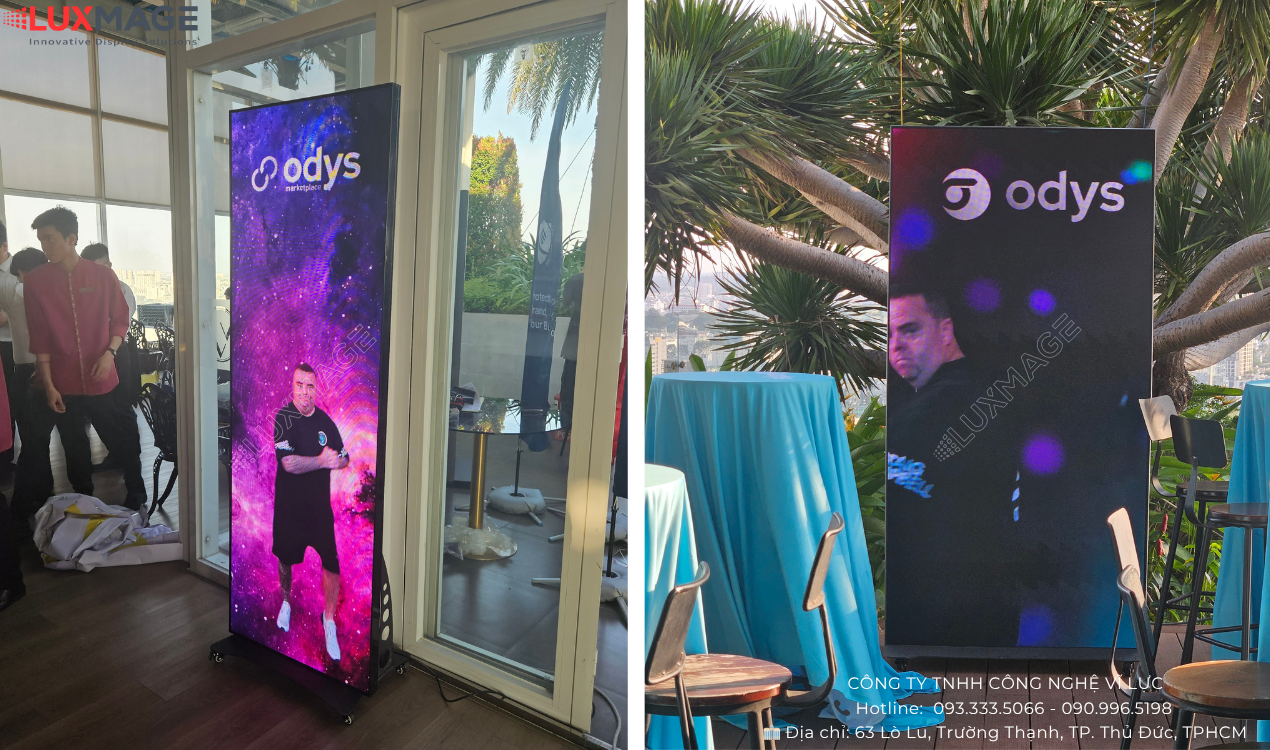  standee LED kỹ thuật số để hiển thị hình ảnh – video – thông điệp quảng cáo chuyên nghiệp