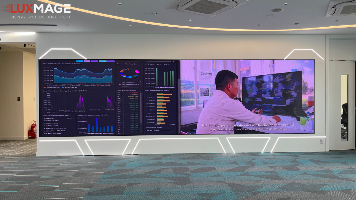 Công nghệ LED COB mang lại độ tương phản vô hạn, hiển thị sắc nét mọi chi tiết dữ liệu.