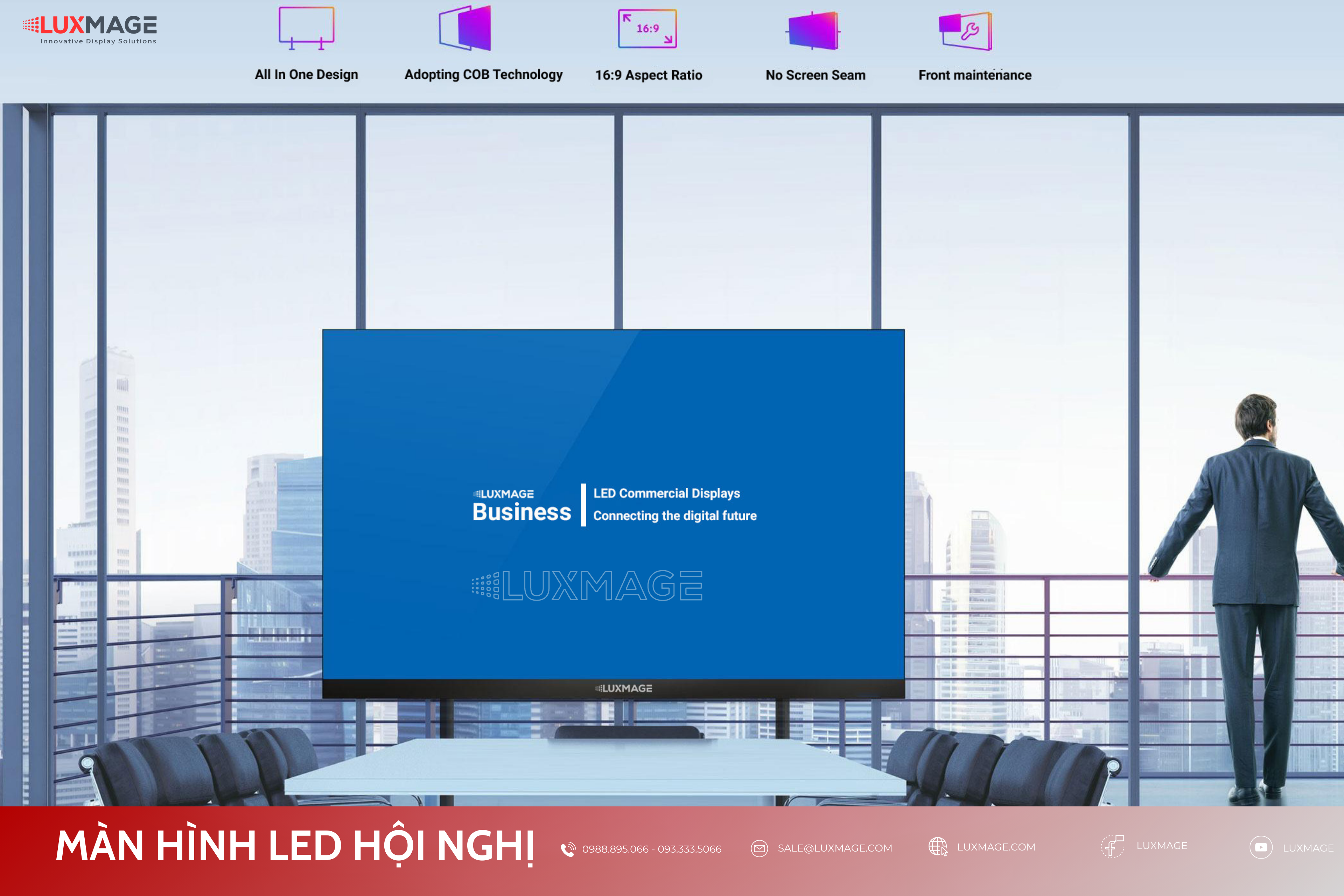 Màn hình LED hội nghị giá tốt, lắp đặt nhanh chóng