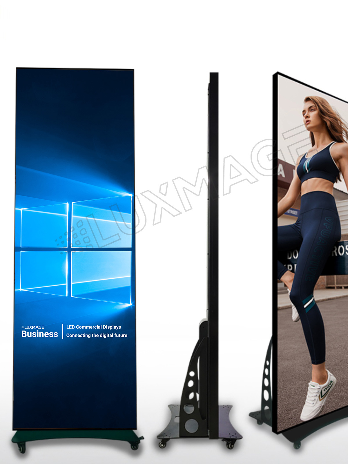 Standee led (Màn hình chân đứng) là giải pháp quảng cáo linh hoạt, có thể đặt ở mọi vị trí nhờ chân đế đa năng