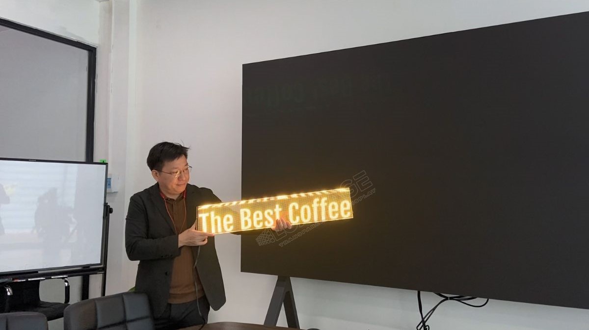 MINI TRANSPARENT LED SIGN SCREEN, MODERN LETTERS LED ADVERTISING 2024