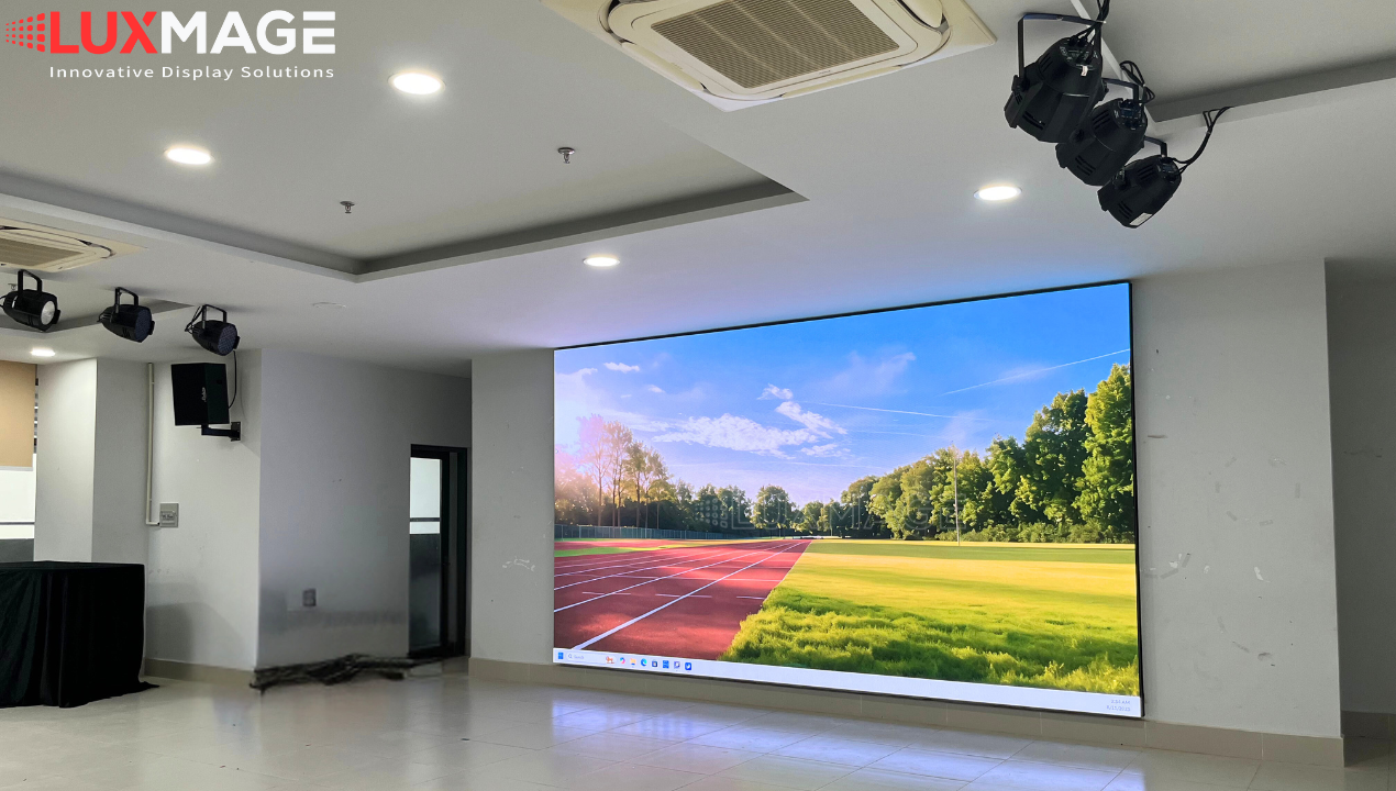 Màn hình LED hội nghị 12m² tại Trường Quốc tế Quận 7