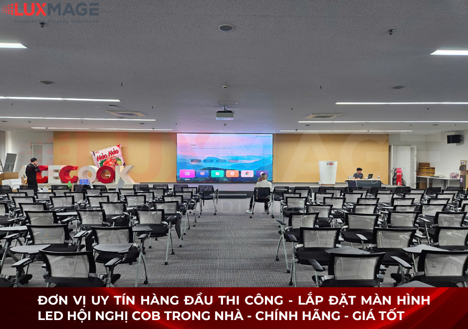  Màn hình LED hội nghị hiển thị slide thuyết trình rõ nét