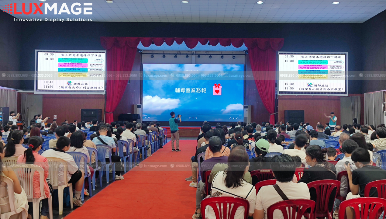 Màn hình LED hội trường | Giải pháp tối ưu ngân sách, tích hợp hệ thống kỹ thuật số hiện đại