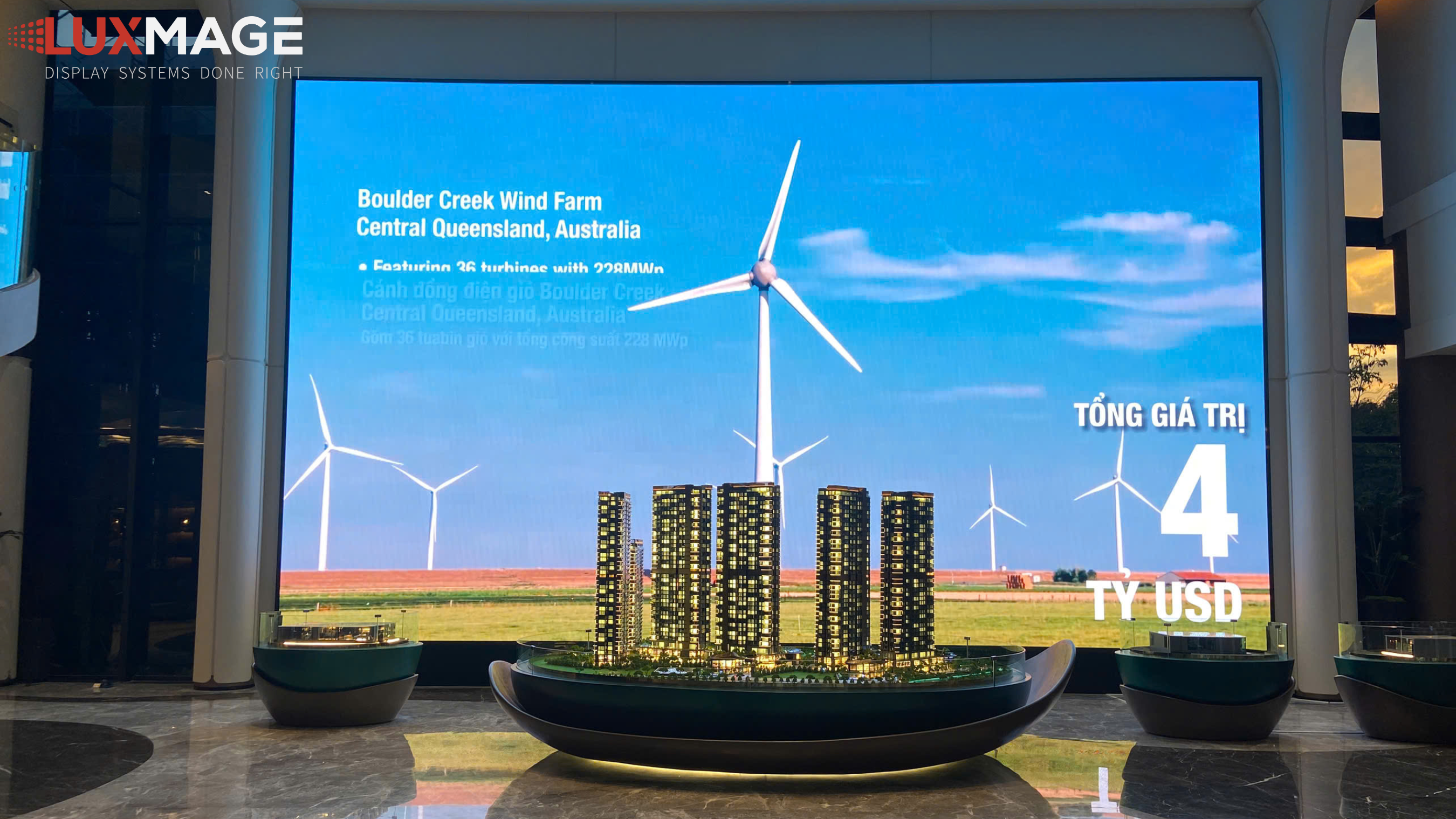 Digital Showroom ứng dụng màn hình LED và công nghệ tương tác trong trưng bày