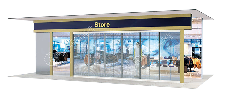 transparent  LED automatic sliding door