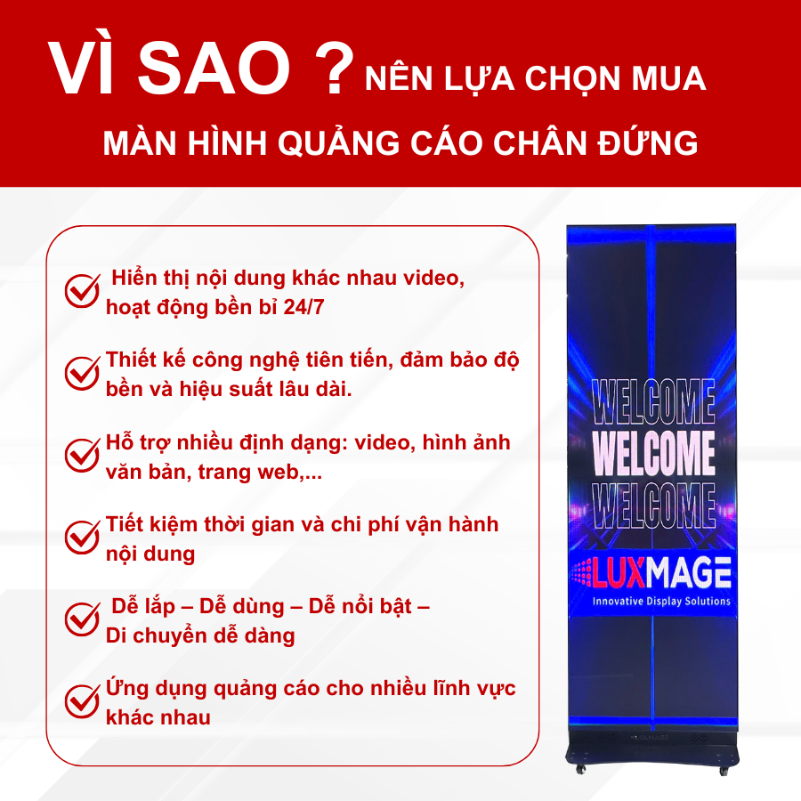 Màn hình quảng cáo chân dứng