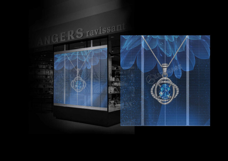 transparent led display for jewelry store