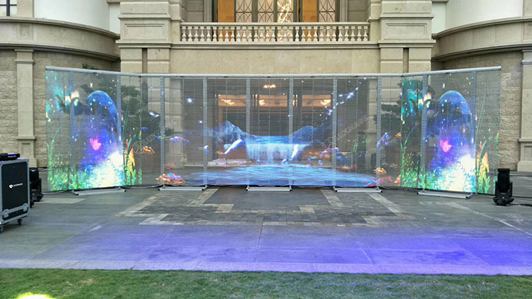 transparent led screen rental